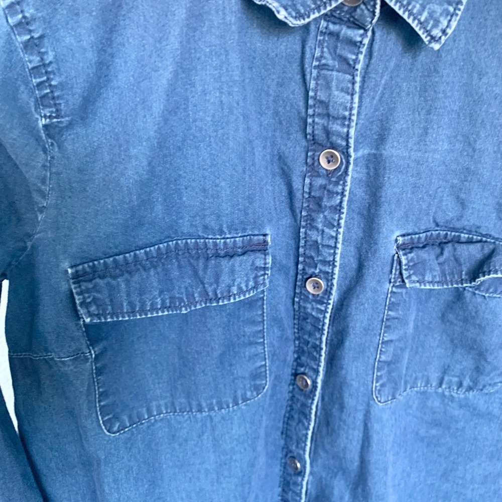 Dark Wash Denim Shirt - Picture 2 of 3